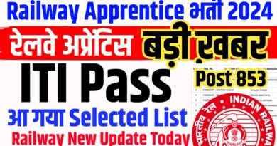 WCR Jabalpur Railway Final Apprentice Merit List 2024 Out